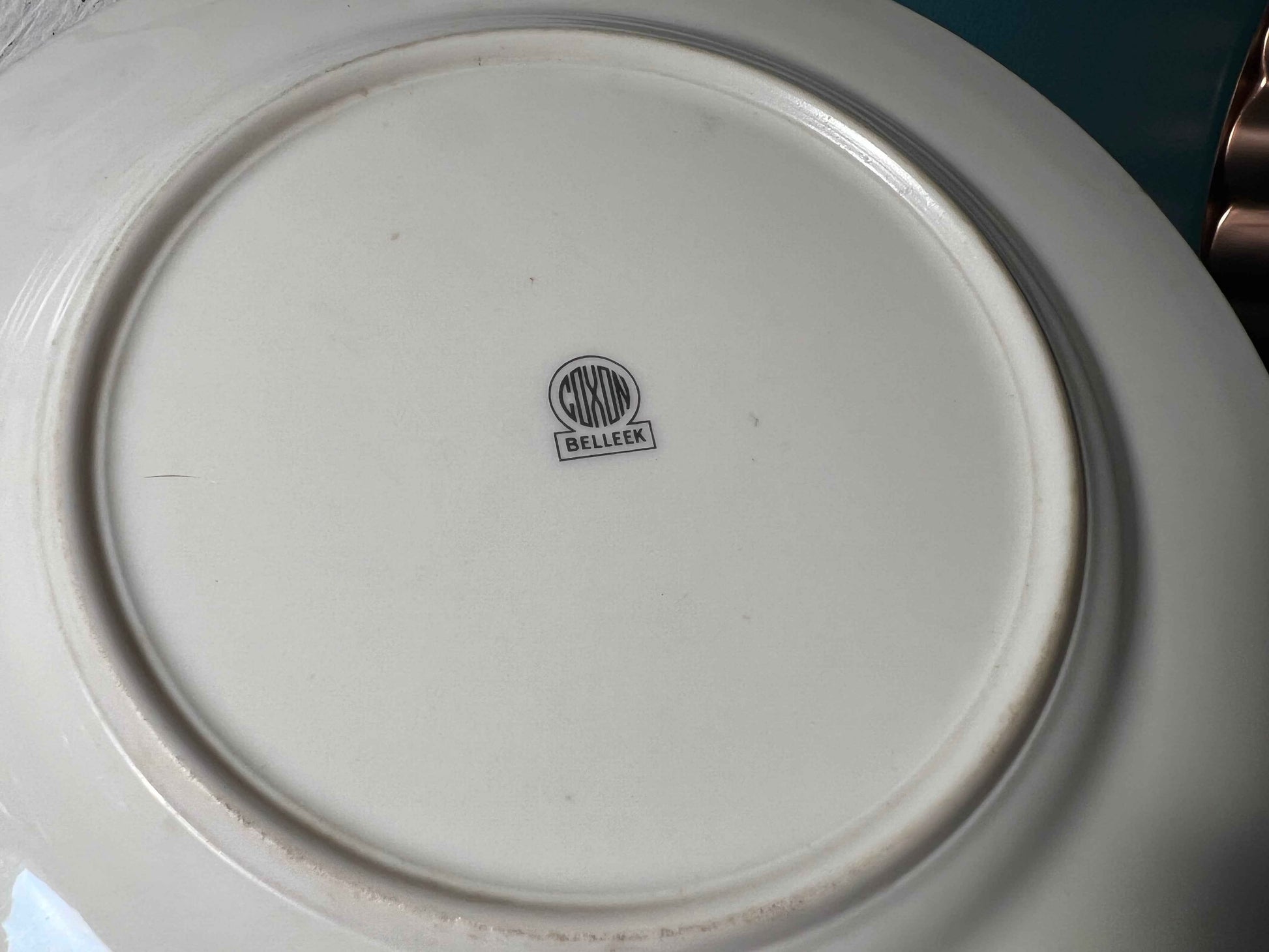 Vintage Coxon Belleek Floral Bouquet Plate | 9” Bone China | Gold Trim