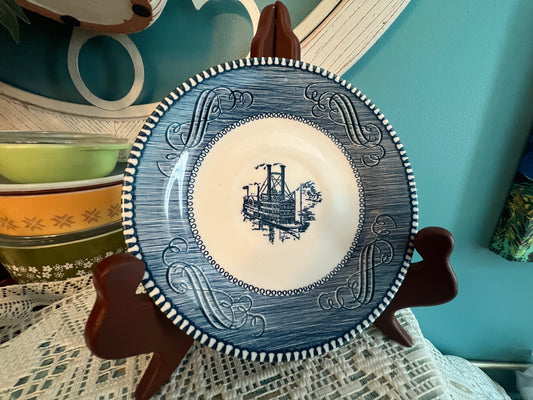 Currier & Ives saucer set