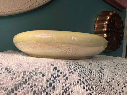 Vintage Czechoslovakia Lusterware Planter Bowl | Yellow & Blue Collectible