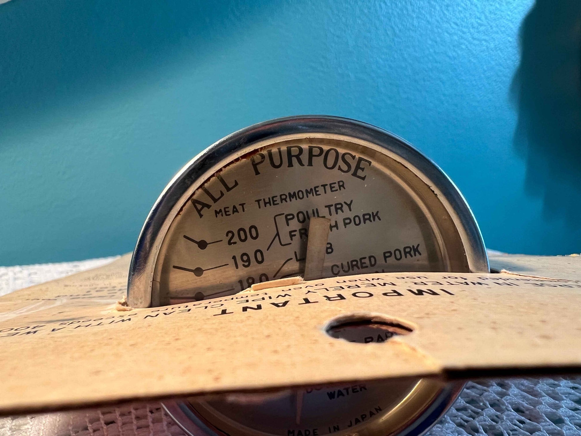 Vintage Deville Bi-Metal Meat Thermometer | Original Packaging | Mid-Century Kitchenware