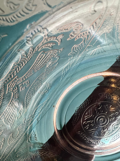 Collectible pink Depression glass soup, salad, or dessert bowl