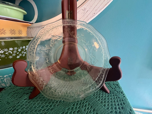 Vintage Federal Patrician Amber Yellow Depression Glass saucer replacement piece