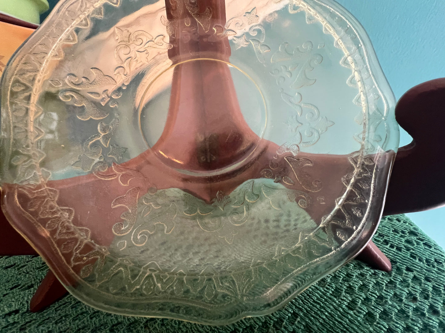 Antique Federal Glass amber yellow tableware for collectors