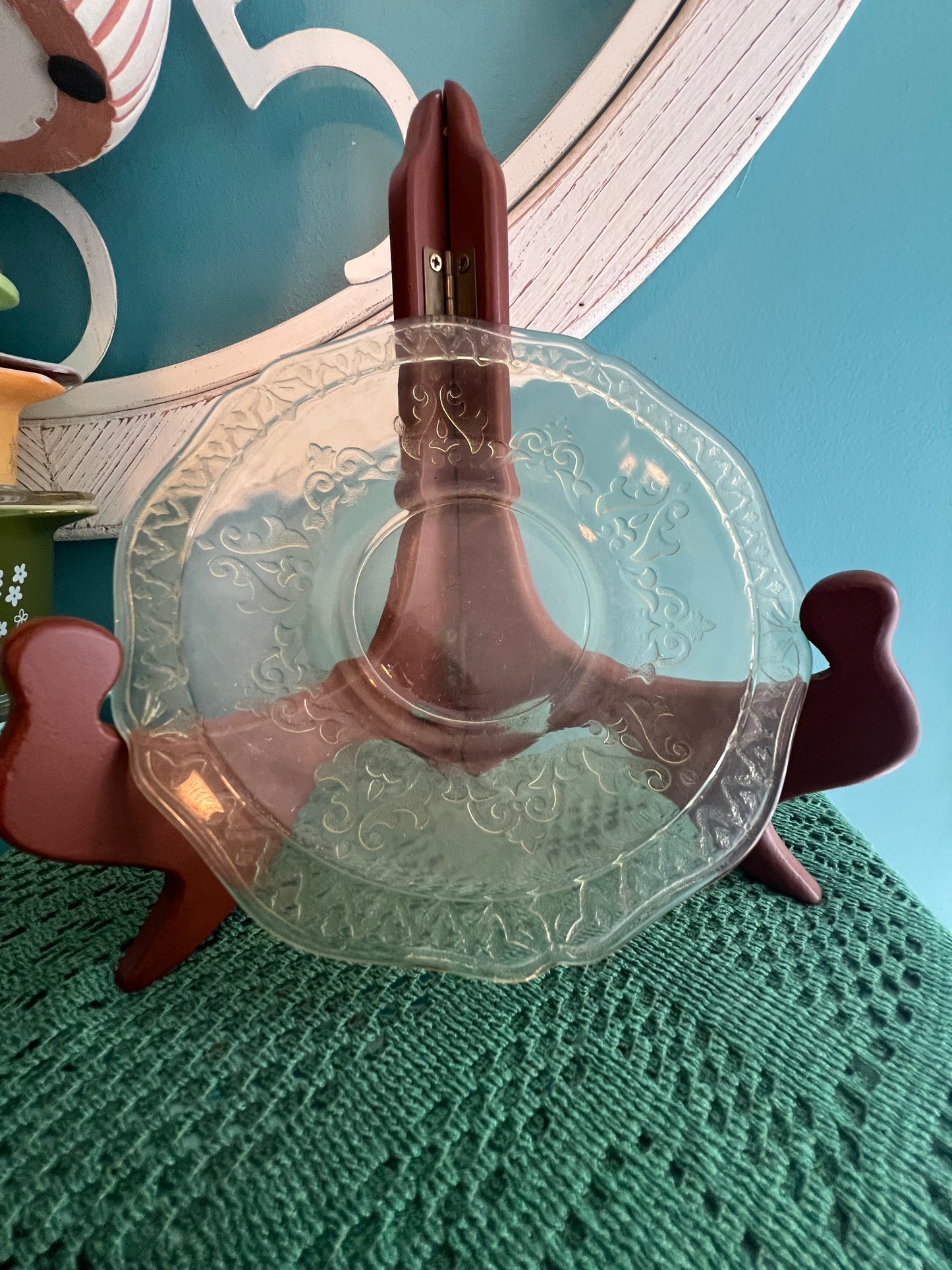 Vintage Federal Patrician Amber Yellow Depression Glass saucer replacement piece