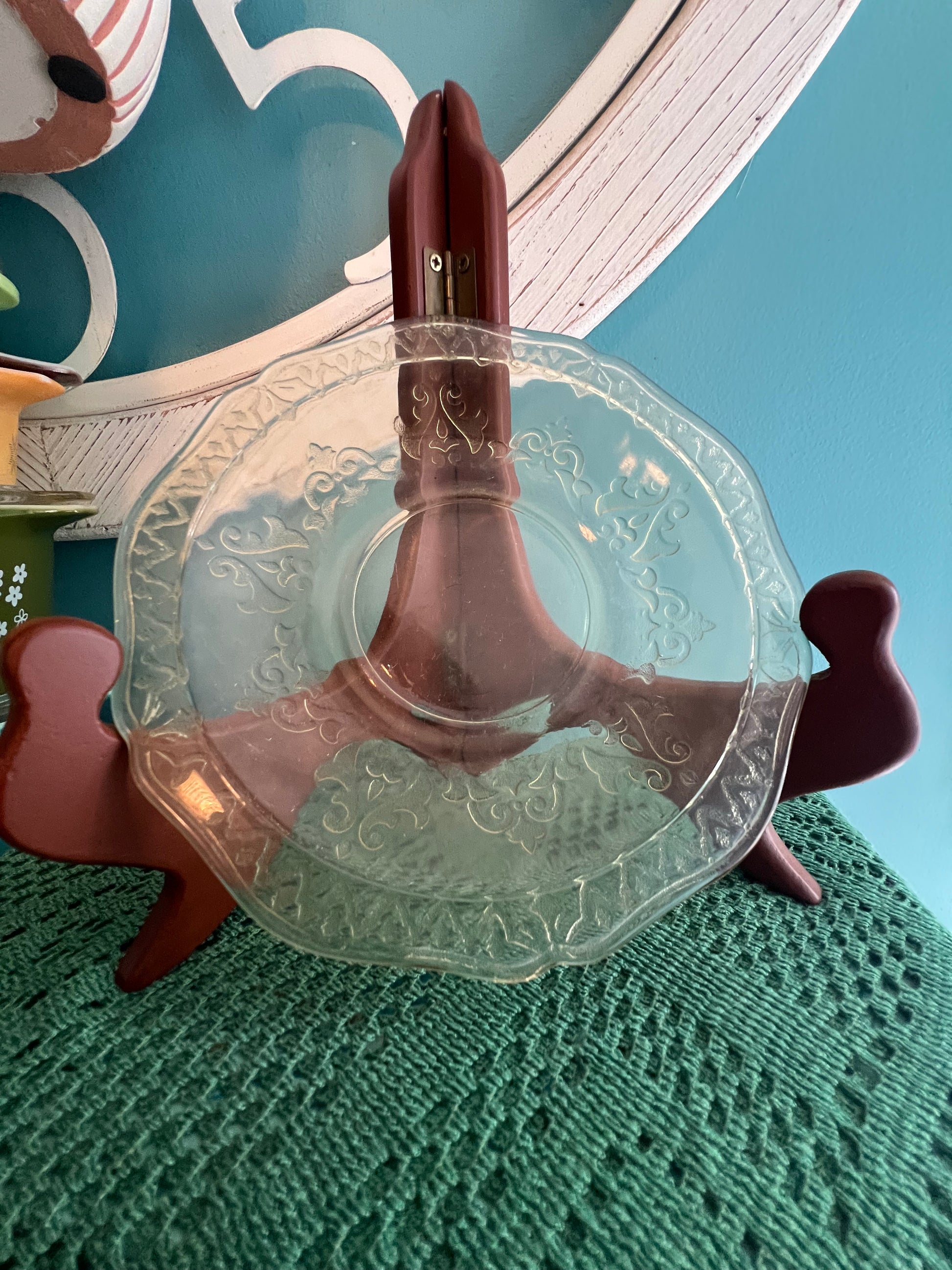 Vintage Federal Patrician Amber Yellow Depression Glass saucer replacement piece