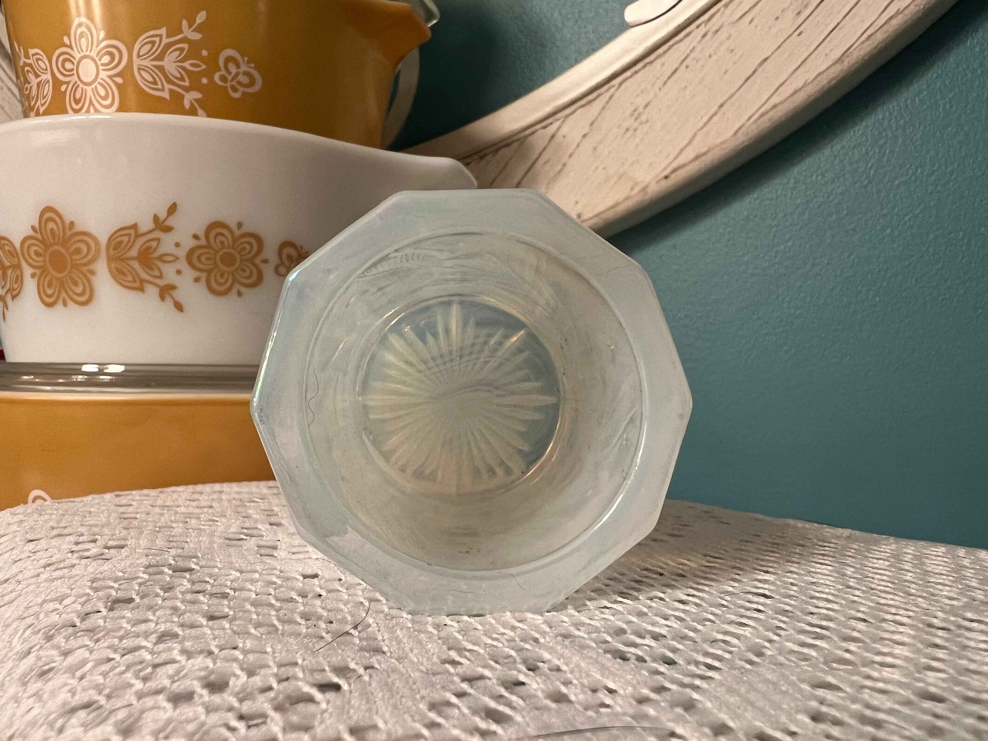 Fenton Art Glass Iridescent Leaf Votive | Signed Collectible Candle Holder | Shimmering Decorative Glass