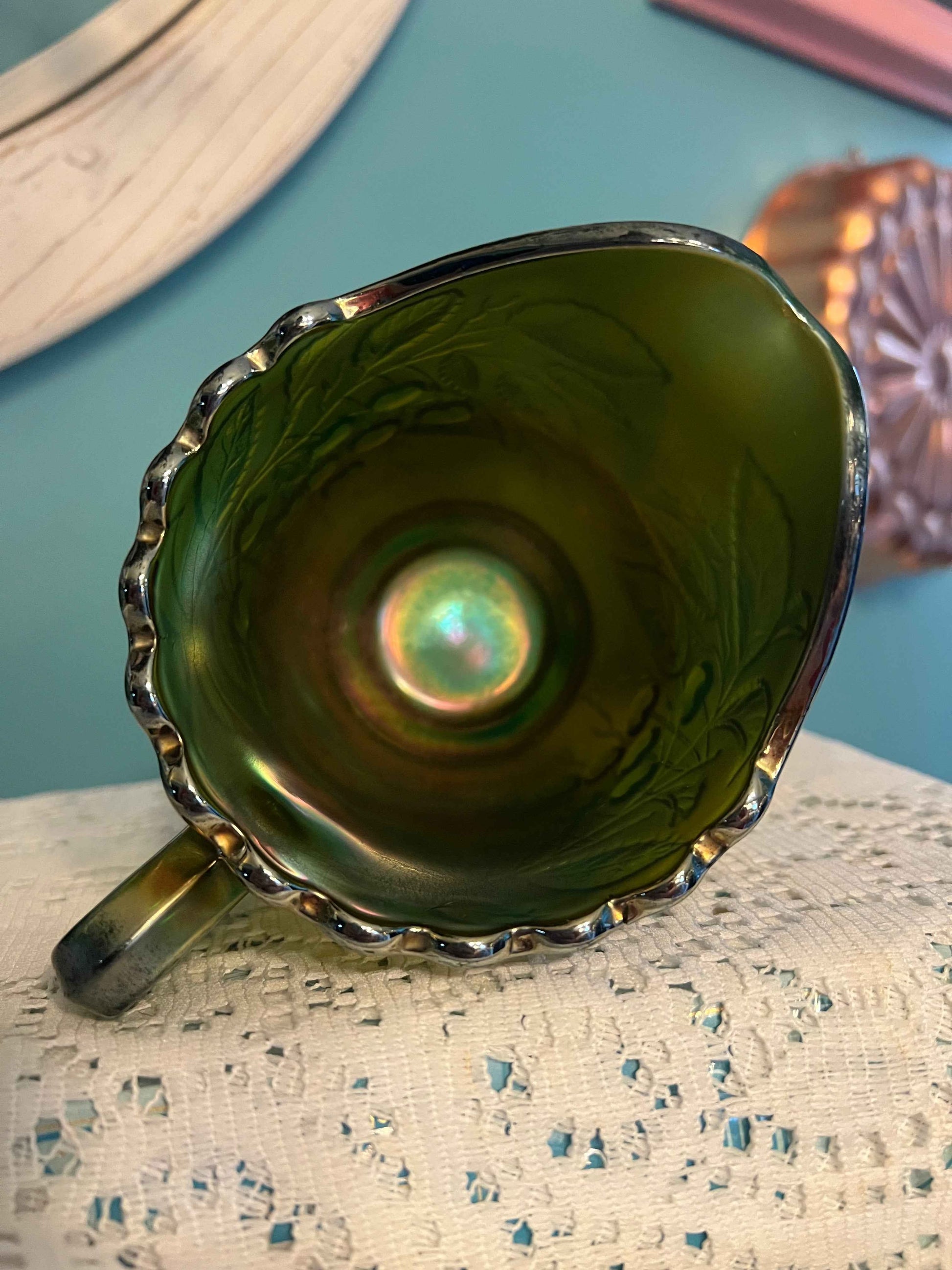 Fenton Amethyst Carnival Glass Creamer | Vintage Glassware | Collectible Tableware