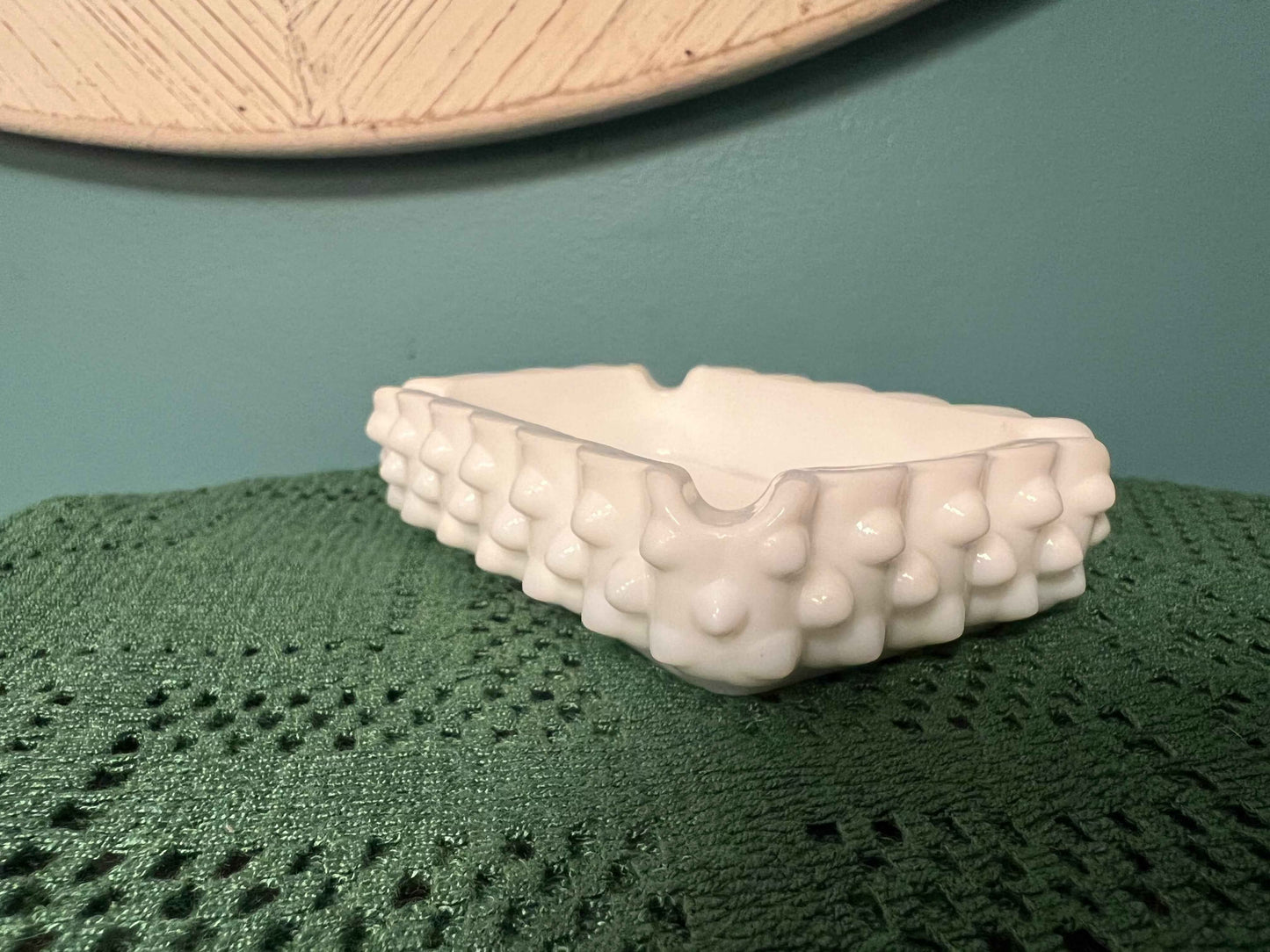 Fenton Hobnail Milk Glass Ashtray | Vintage White Milk Glass Produc