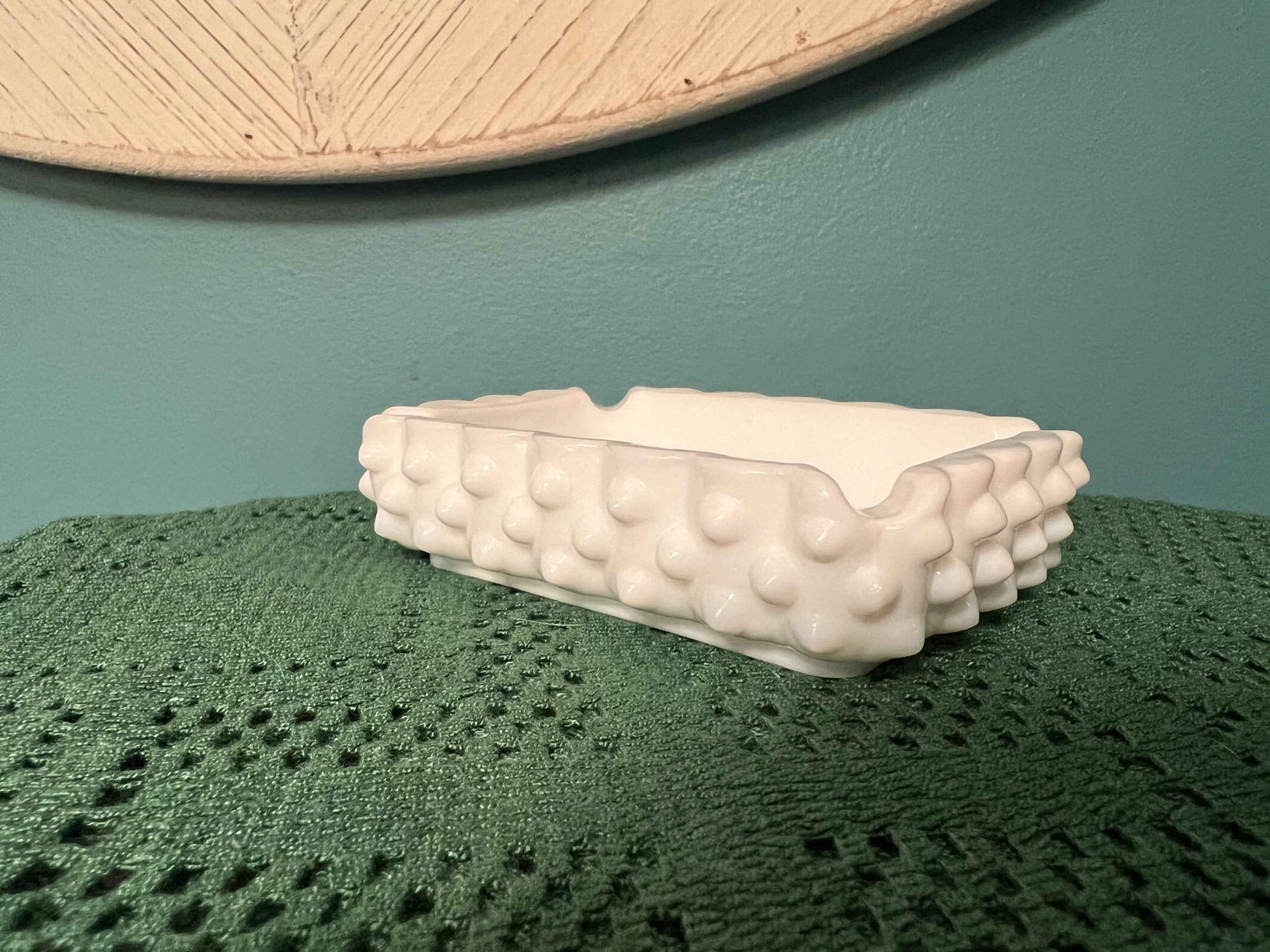 Fenton Hobnail Milk Glass Ashtray | Vintage White Milk Glass Produc
