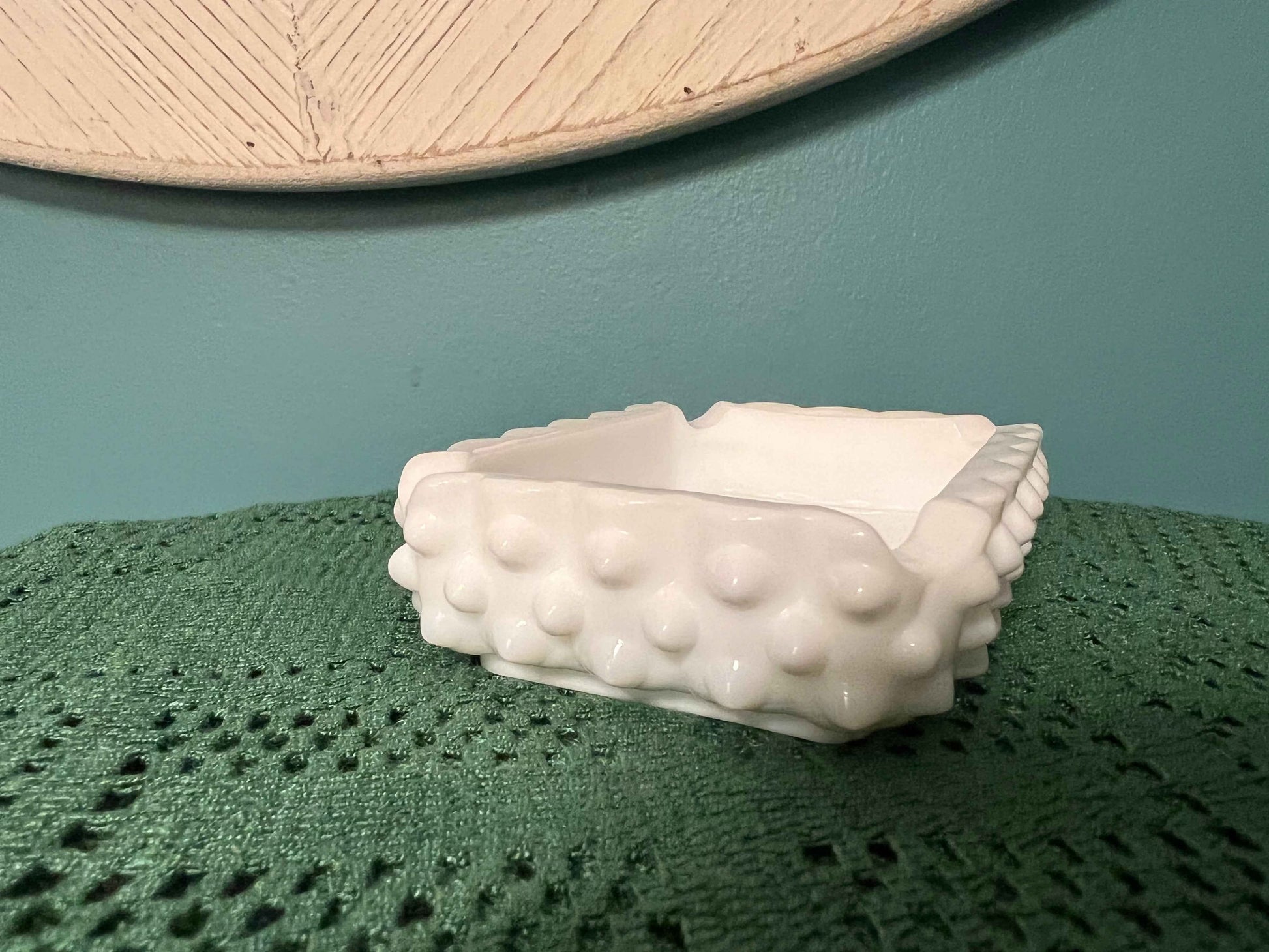 Fenton Hobnail Milk Glass Ashtray | Vintage White Milk Glass Produc