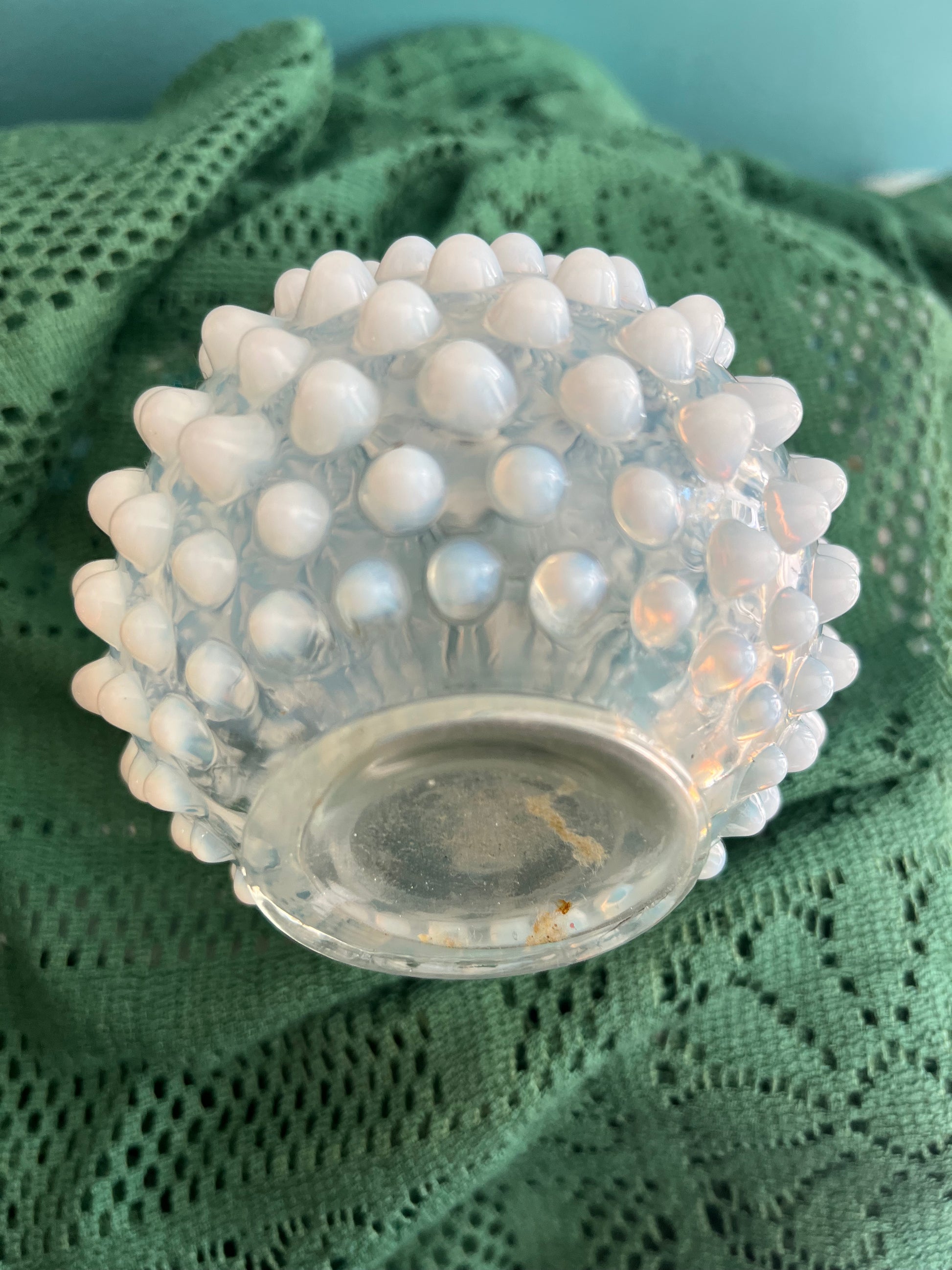 Vintage milk glass Fenton vase collectible