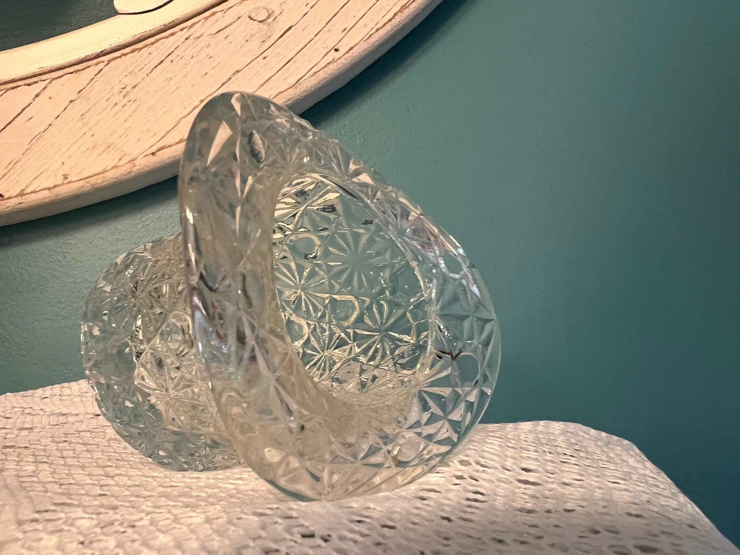 Fenton Top Hat – Clear Daisy &; Button | Collectible Vintage Glassware