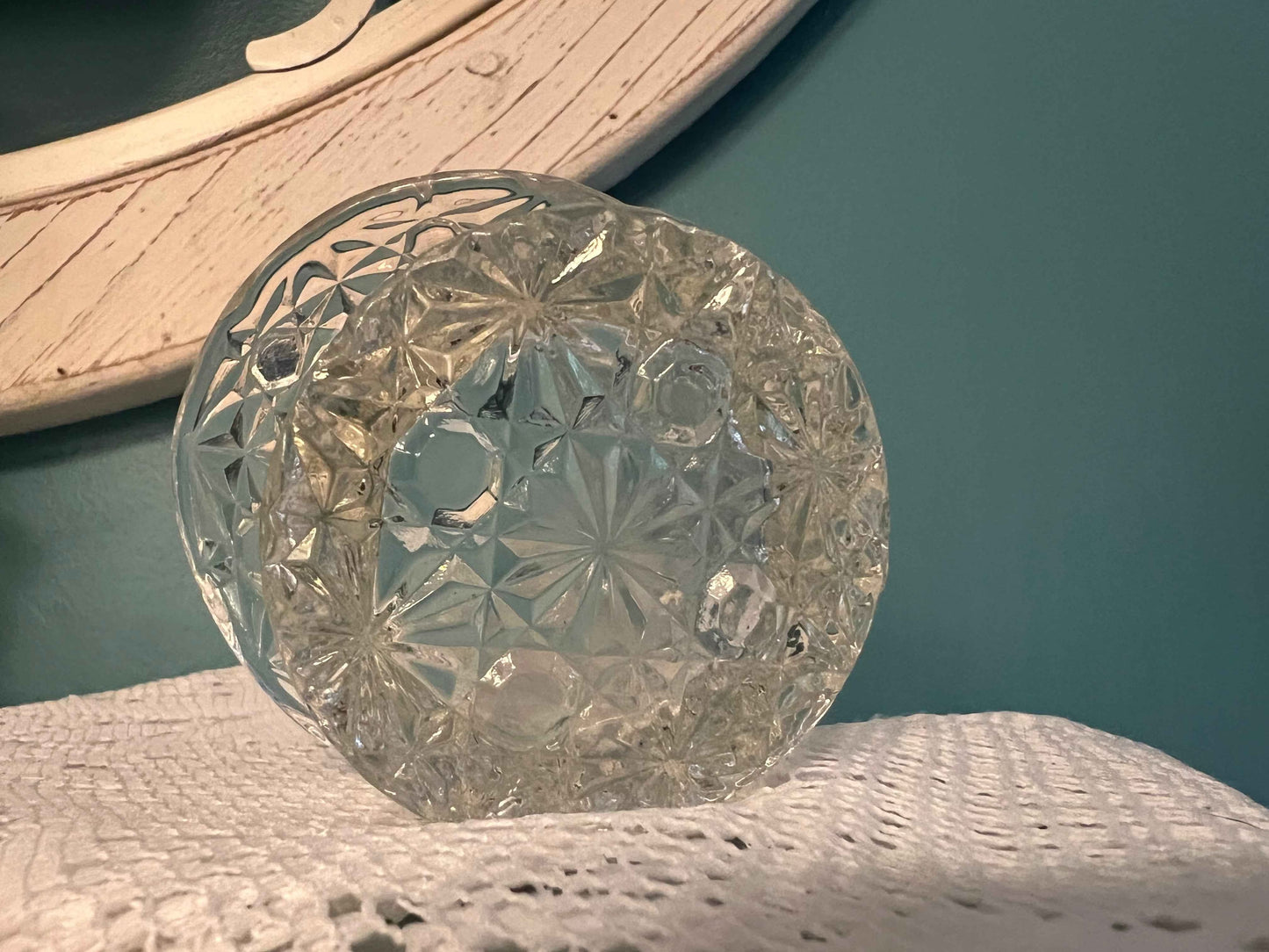 Fenton Top Hat – Clear Daisy &; Button | Collectible Vintage Glassware
