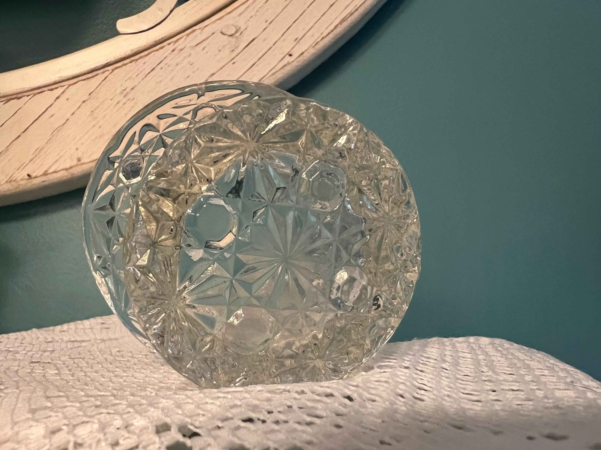 Fenton Top Hat – Clear Daisy &; Button | Collectible Vintage Glassware