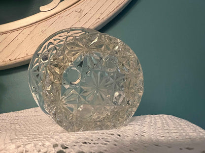 Fenton Top Hat – Clear Daisy &; Button | Collectible Vintage Glassware