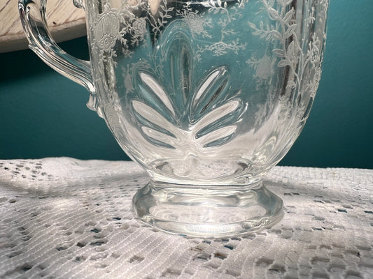 Elegant Depression glass Fostoria Chintz creamer collectible
