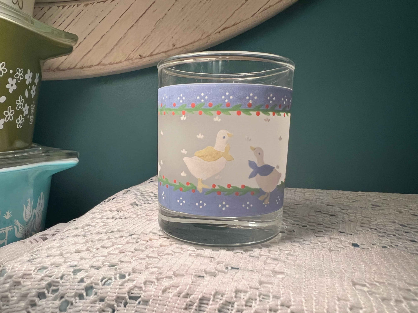 Vintage Goose Tea Light Candle Holder | Small Votive | Collectible Glassware