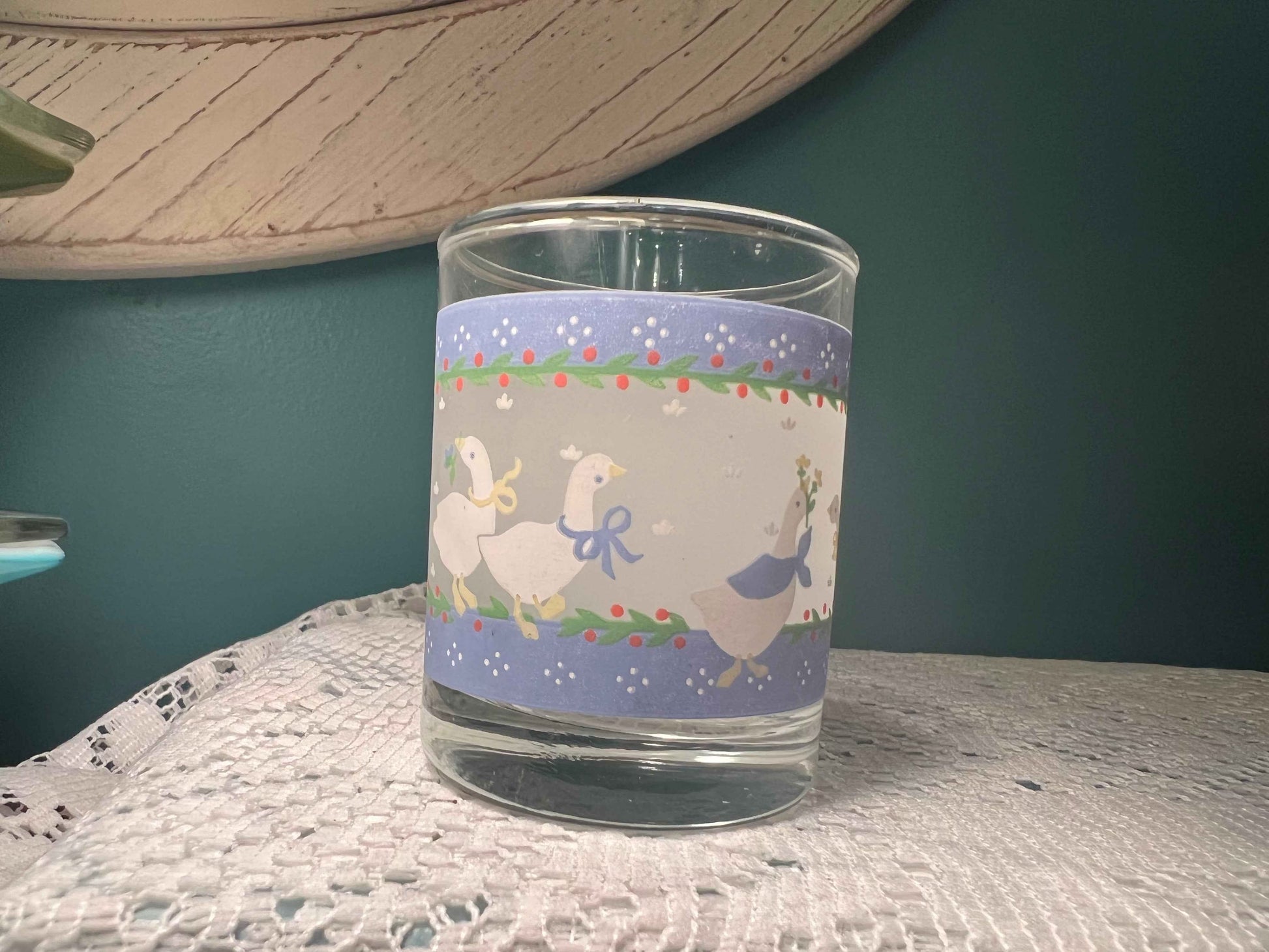 Vintage Goose Tea Light Candle Holder | Small Votive | Collectible Glassware