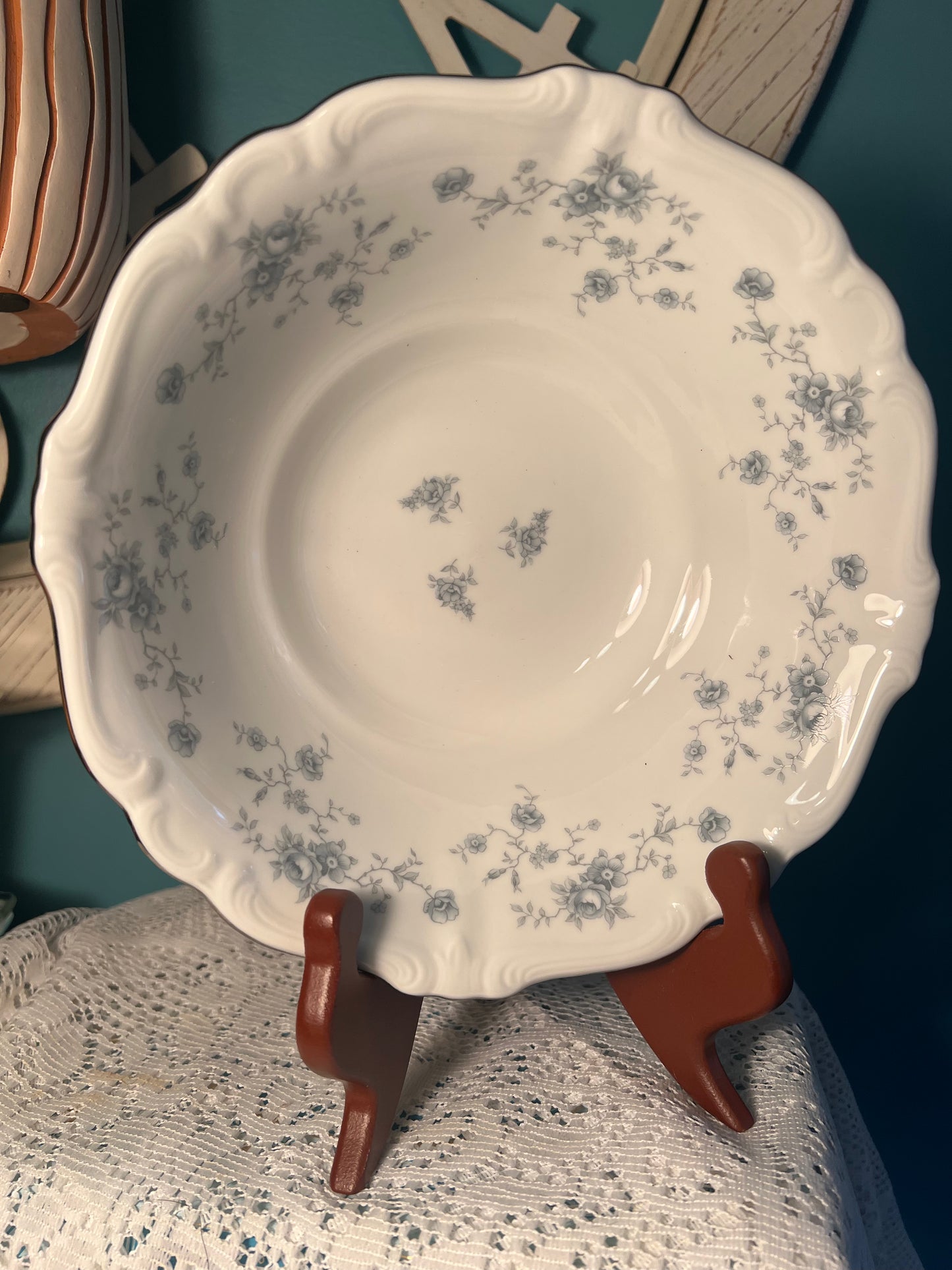 Vintage Haviland Blue Garland large vegetable serving bowl made in Germany