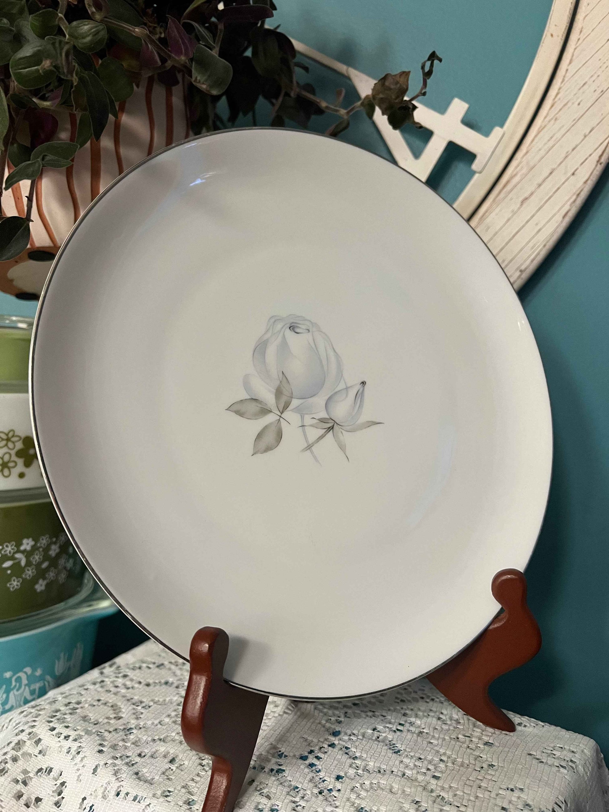 Johann Haviland Blue Rose Dinner Plate (JOH2) - Set of 4 | Vintage Bavaria China | 10.5"