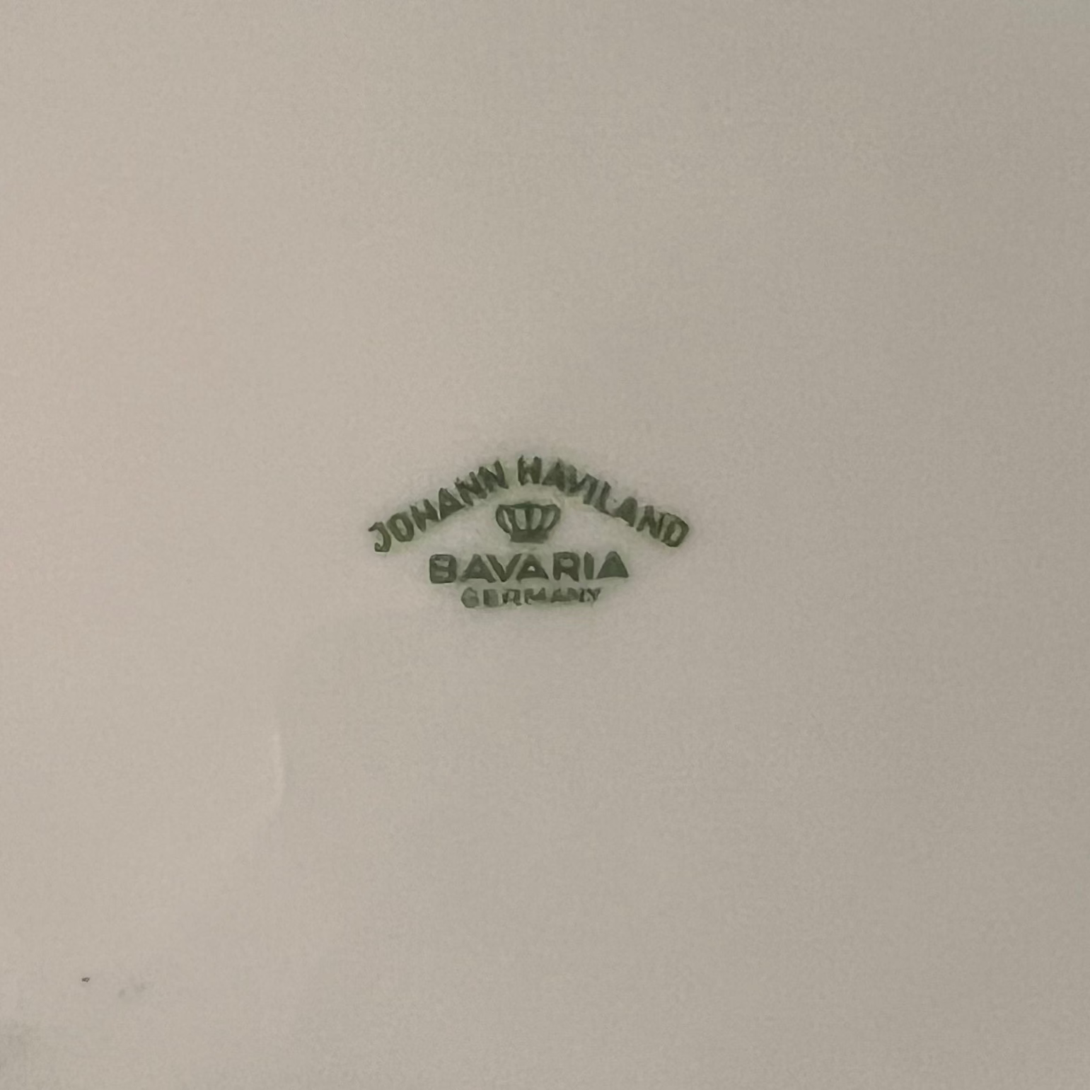 Johann Haviland Blue Rose Platinum Edge Dinner Plate Fine China