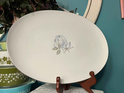 Johann Haviland Blue Rose Oblong Serving Plate (JOH2) | Vintage Bavaria China | 13" Platter