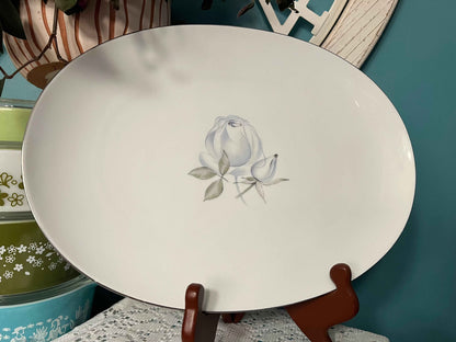 Johann Haviland Blue Rose Serving Platter (JOH2) | Vintage Bavaria China | 15" Large Plate