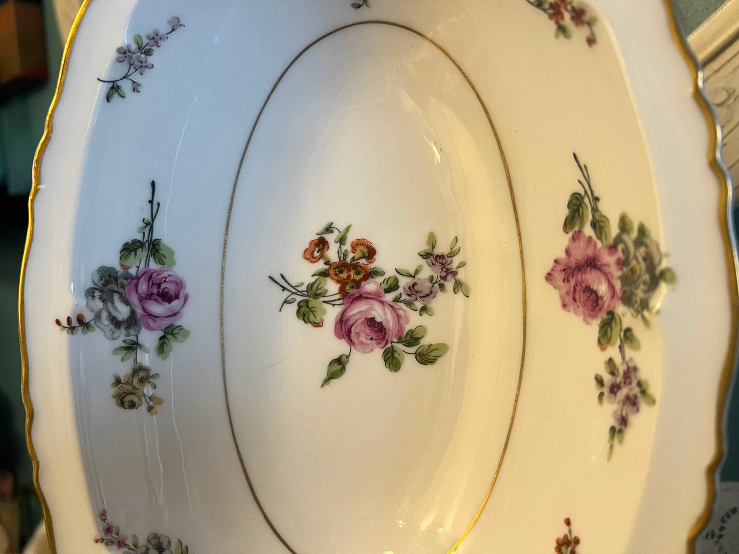 Haviland Chantilly Oval Vegetable Bowl | Limoges China Floral Platter