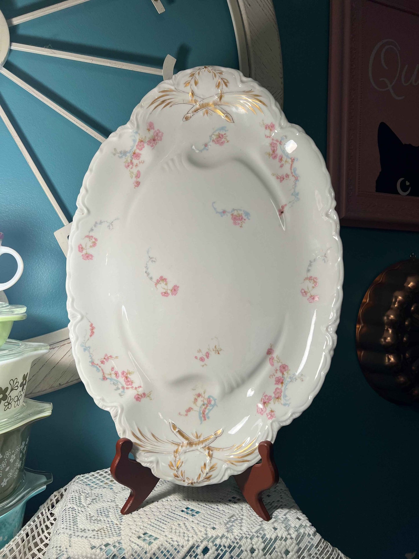 Vintage Haviland Limoges Oval Serving Platter | 15” | Schleiger 63B French Porcelain