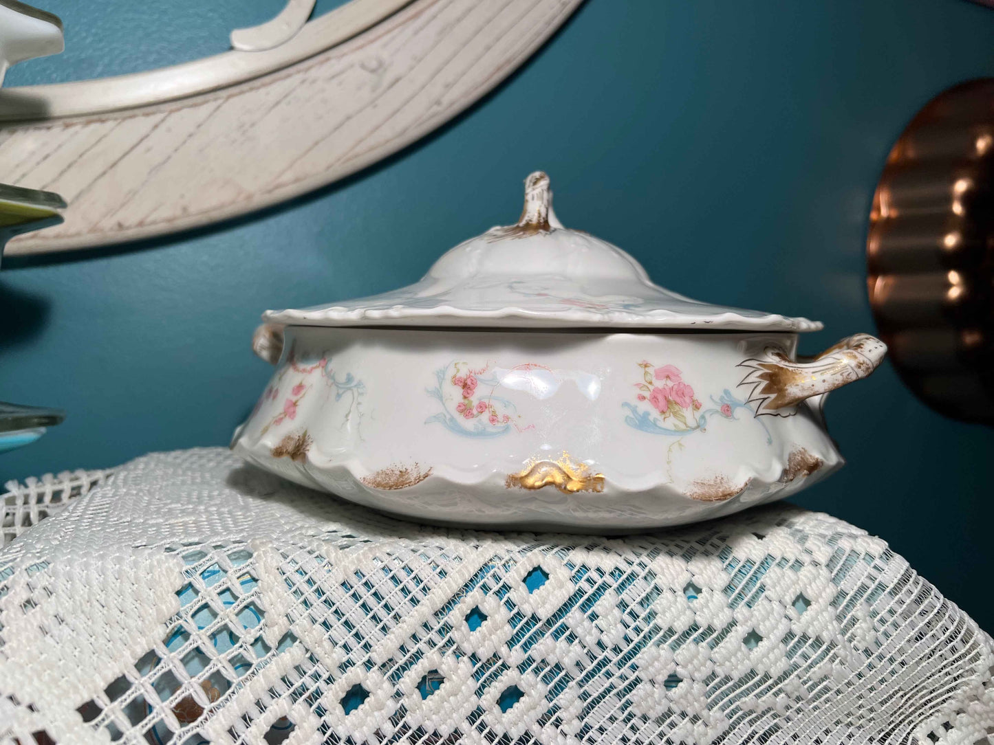 Vintage Haviland Limoges Covered Serving Dish | French Porcelain Bowl | 10”