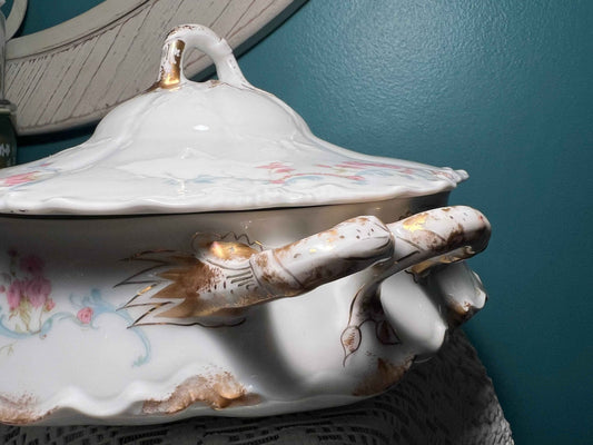 Vintage Haviland Limoges Covered Serving Dish | French Porcelain Bowl | 10”