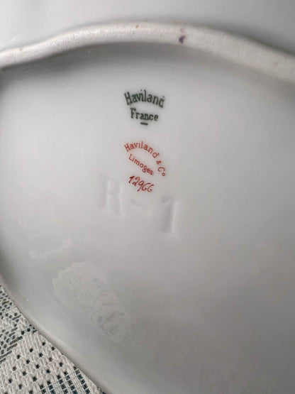 Vintage Haviland Limoges Oval Covered Vegetable Dish | Schleiger 63 | French Porcelain