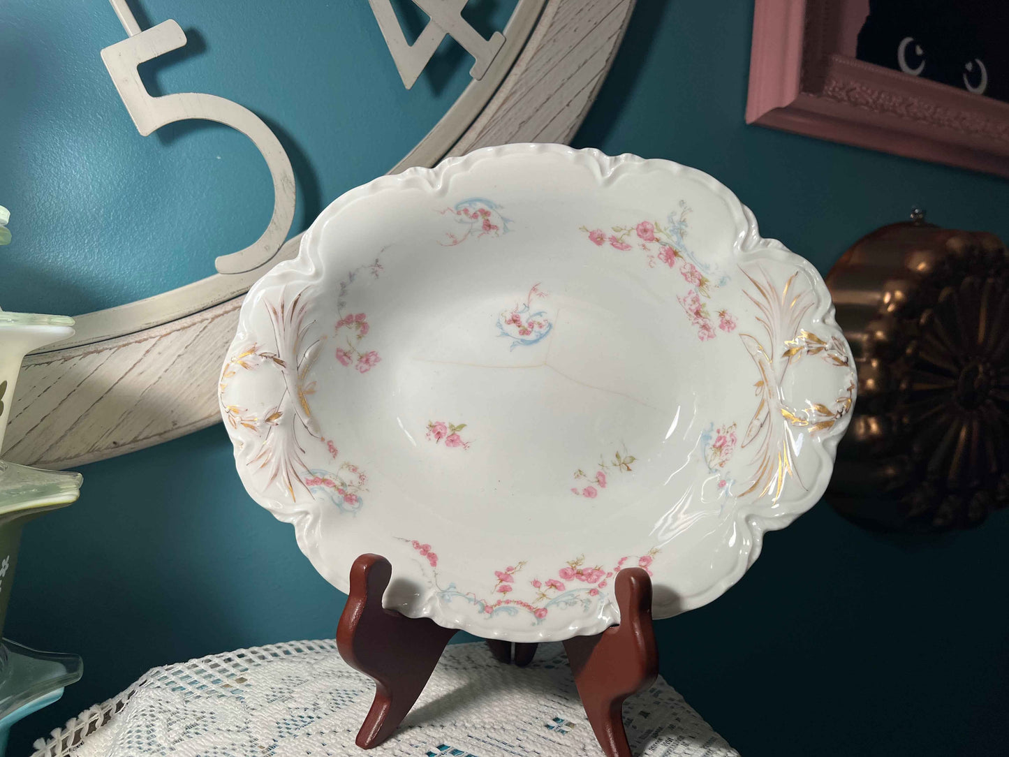 Vintage Haviland Limoges Serving Bowl | French Porcelain Tableware | 10”