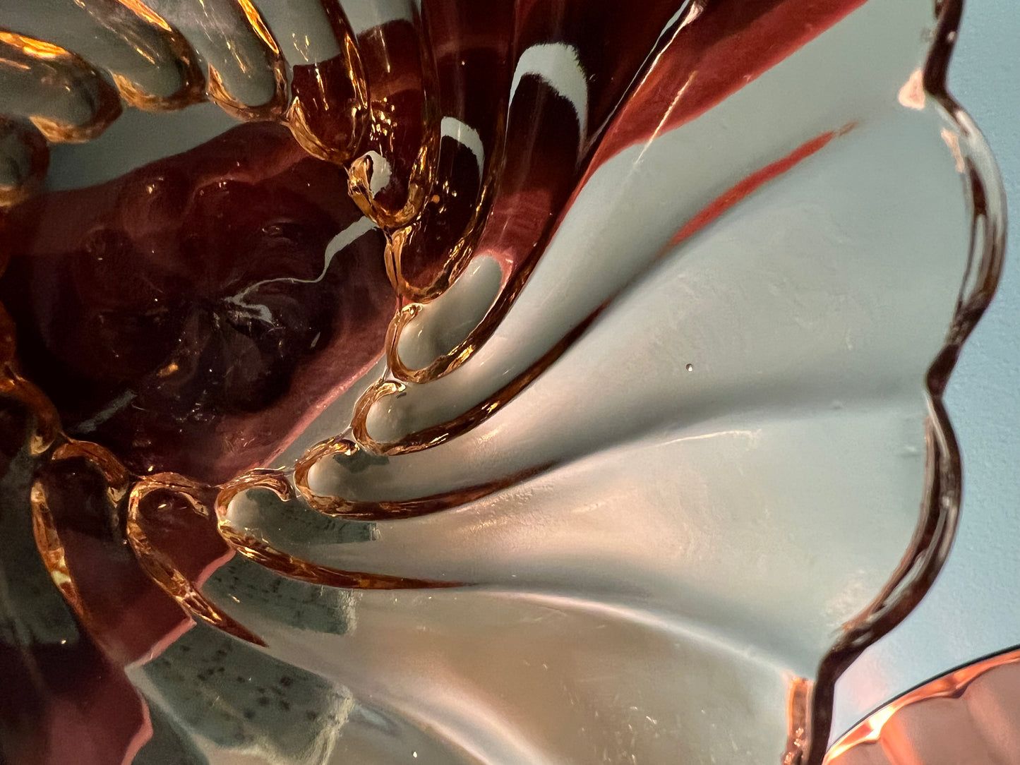 Collectible mid-century Hazel Atlas swirl pattern glass bowls for desserts or candies