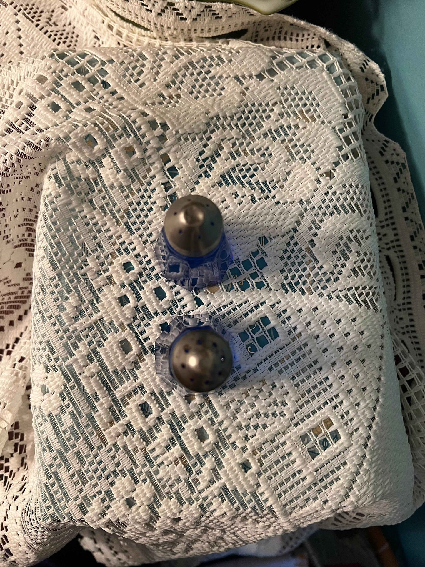 Vintage Hazel Atlas Cobalt Blue Glass Salt & Pepper Shakers – Octagon Paneled Design