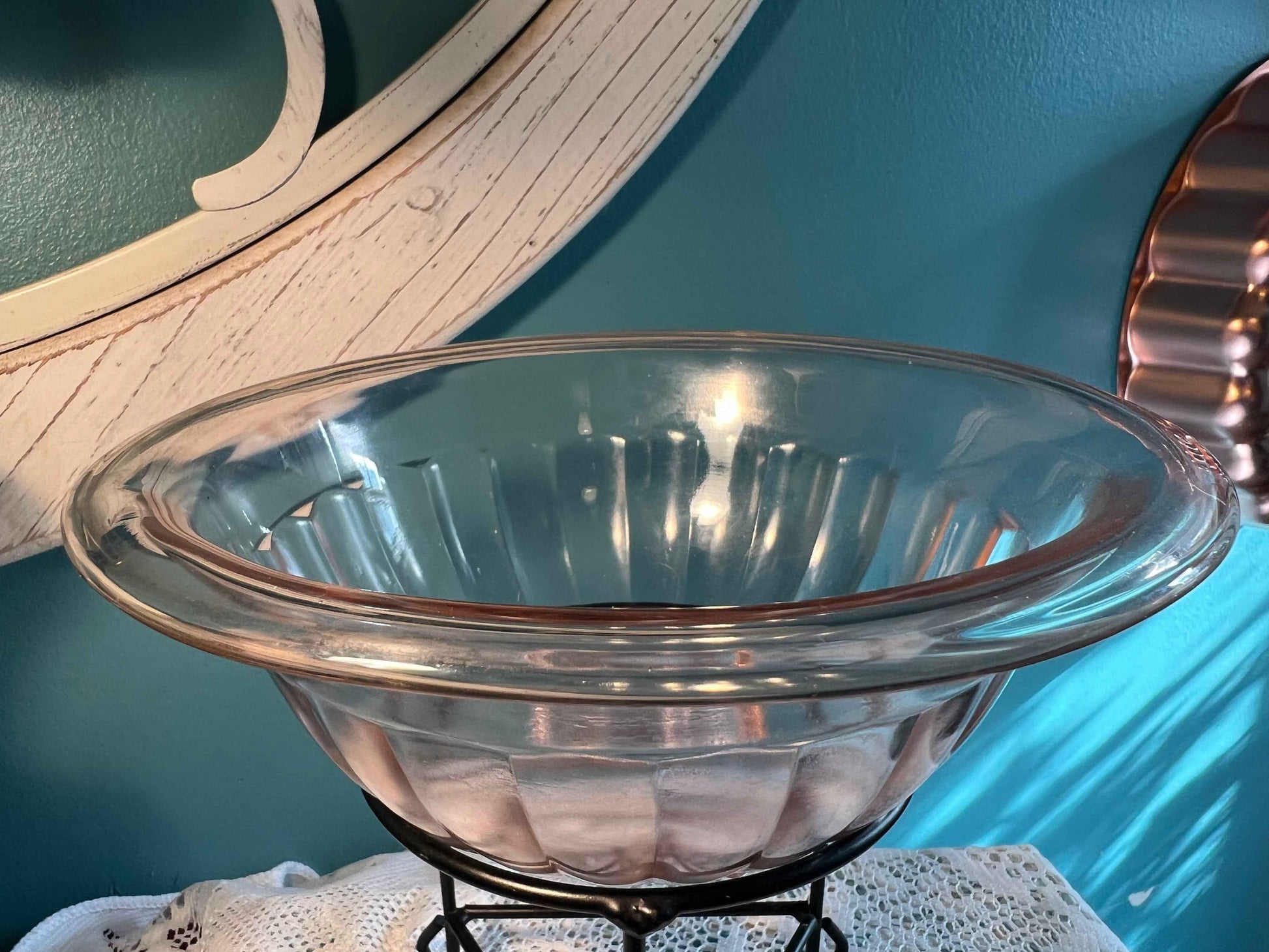 Vintage Hazel Atlas Pink Pillar Optic Ribbed Mixing Bowl | 7.5" | Depression Glass