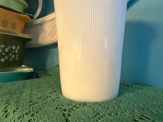 Mid-century collectible Hazel Atlas milk glass vase
