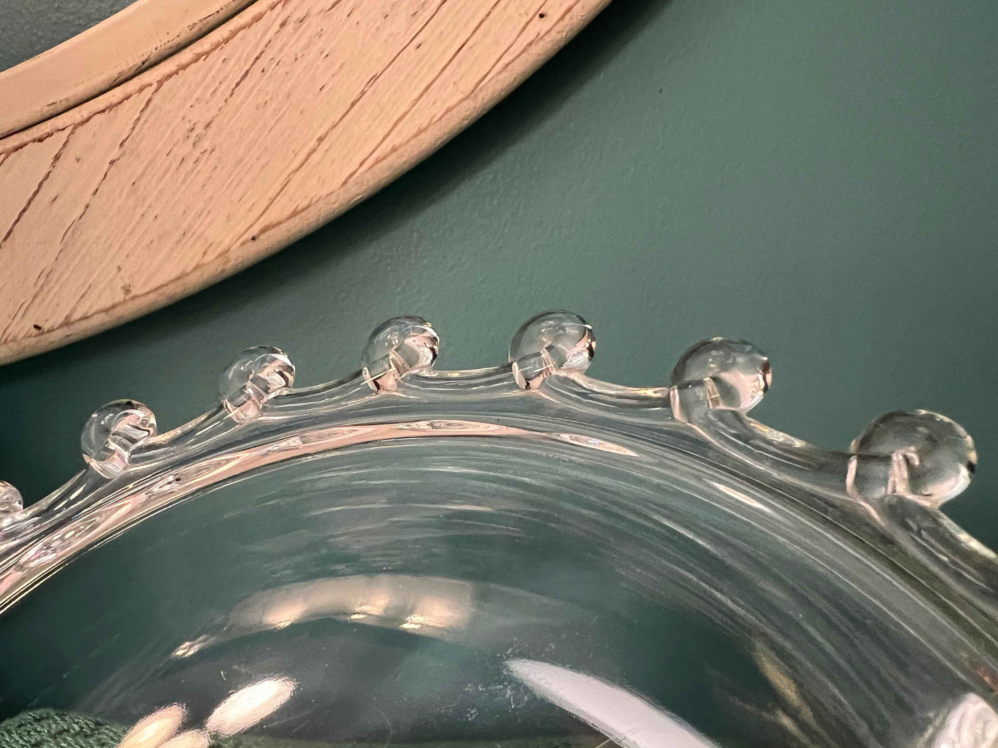 Heisey Lariat Divided Relish Bowl with Manganese | Vintage Glassware