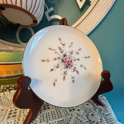 Vintage Harmony House “Rosebud” Salad Plates – Set of 2, 7 5/8" Sears Roebuck China, 1940s