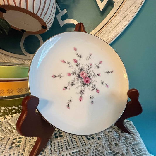 Vintage Harmony House “Rosebud” Salad Plates – Set of 2, 7 5/8" Sears Roebuck China, 1940s