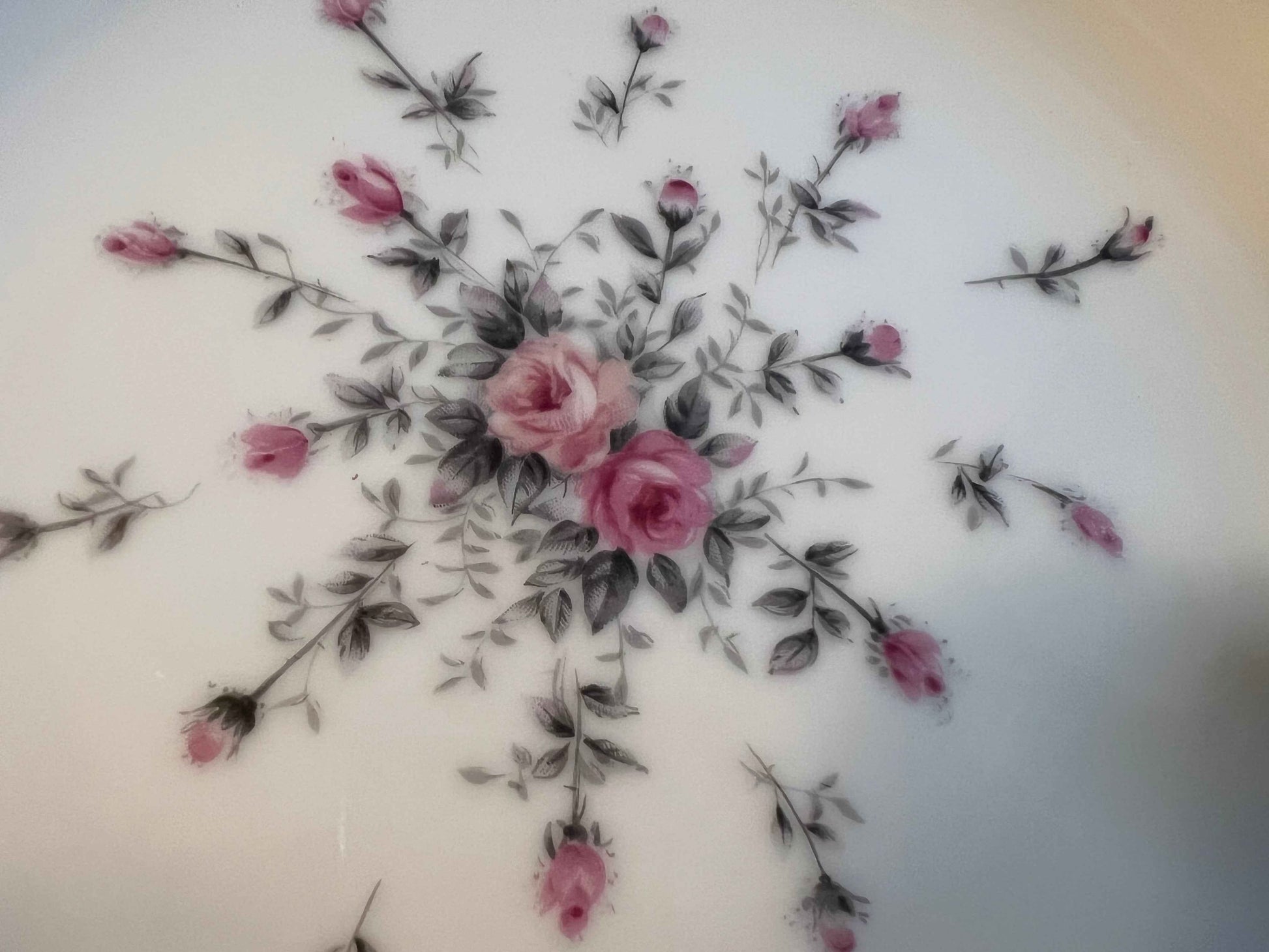 Vintage Harmony House “Rosebud” Salad Plates – Set of 2, 7 5/8" Sears Roebuck China, 1940s