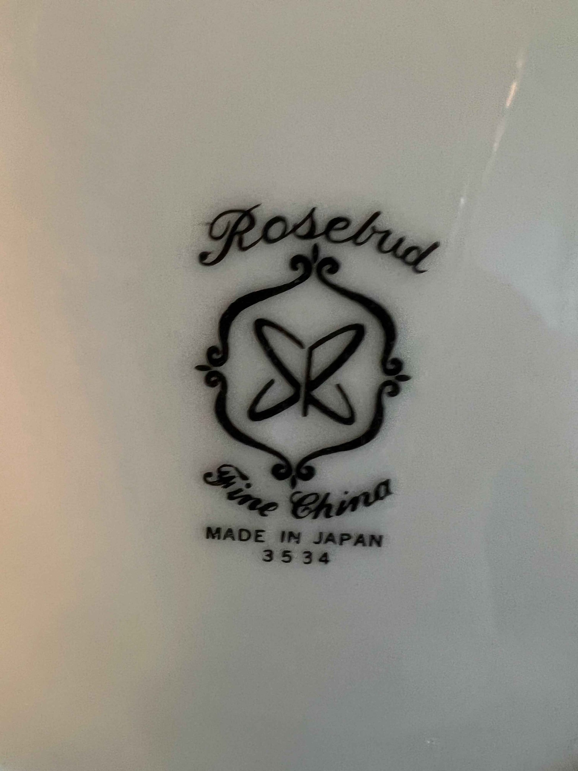 Vintage Harmony House “Rosebud” Salad Plates – Set of 2, 7 5/8" Sears Roebuck China, 1940s