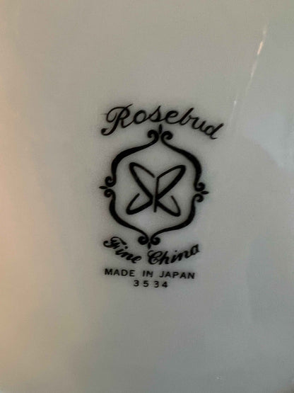 Vintage Harmony House “Rosebud” Salad Plates – Set of 2, 7 5/8" Sears Roebuck China, 1940s