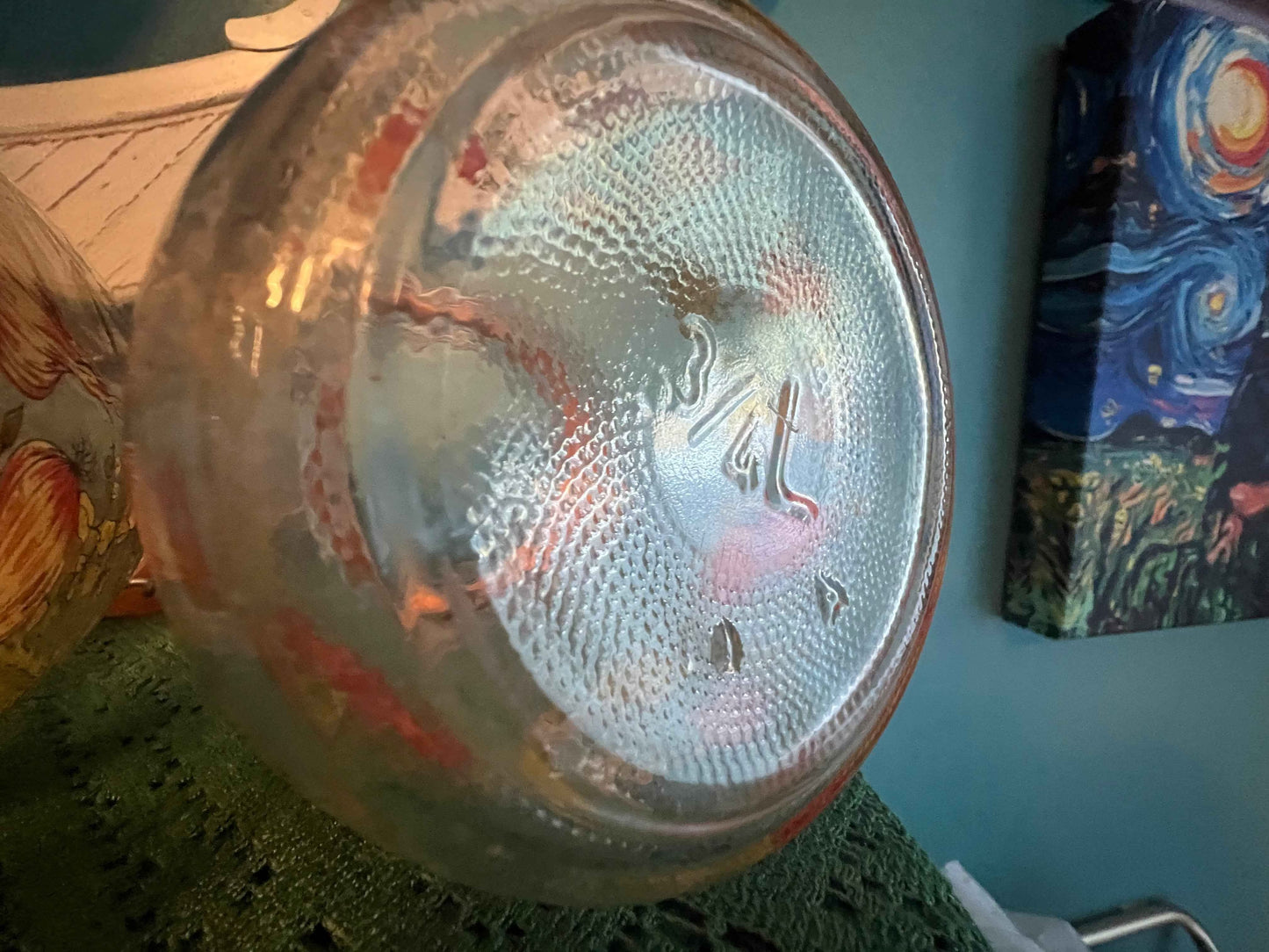 Vintage Spice of Life Canister Set by Arc of France – French Kitchen Glass Storage Jars – Set of 2 (1L & ¾L) – 1970s French Country Kitchen Decor