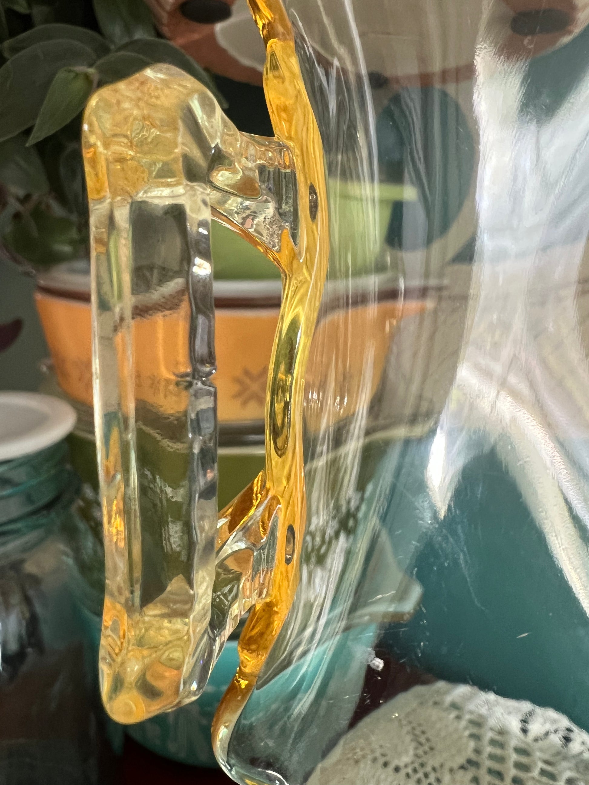 Vintage Lancaster Yellow Depression Glass Tray with Handles – 12.5" x 10.75" - Dusty Treasures