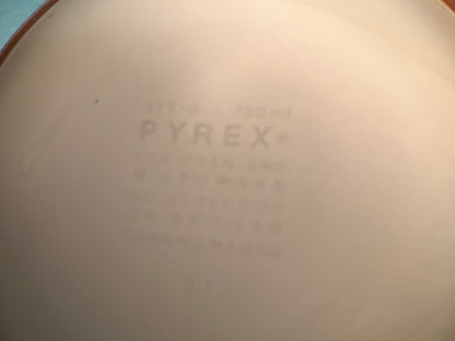 Vintage Pyrex 472-B Woodland Casserole Dish with Lid – 750mL, Light Brown Floral, 1970s - Dusty Treasures