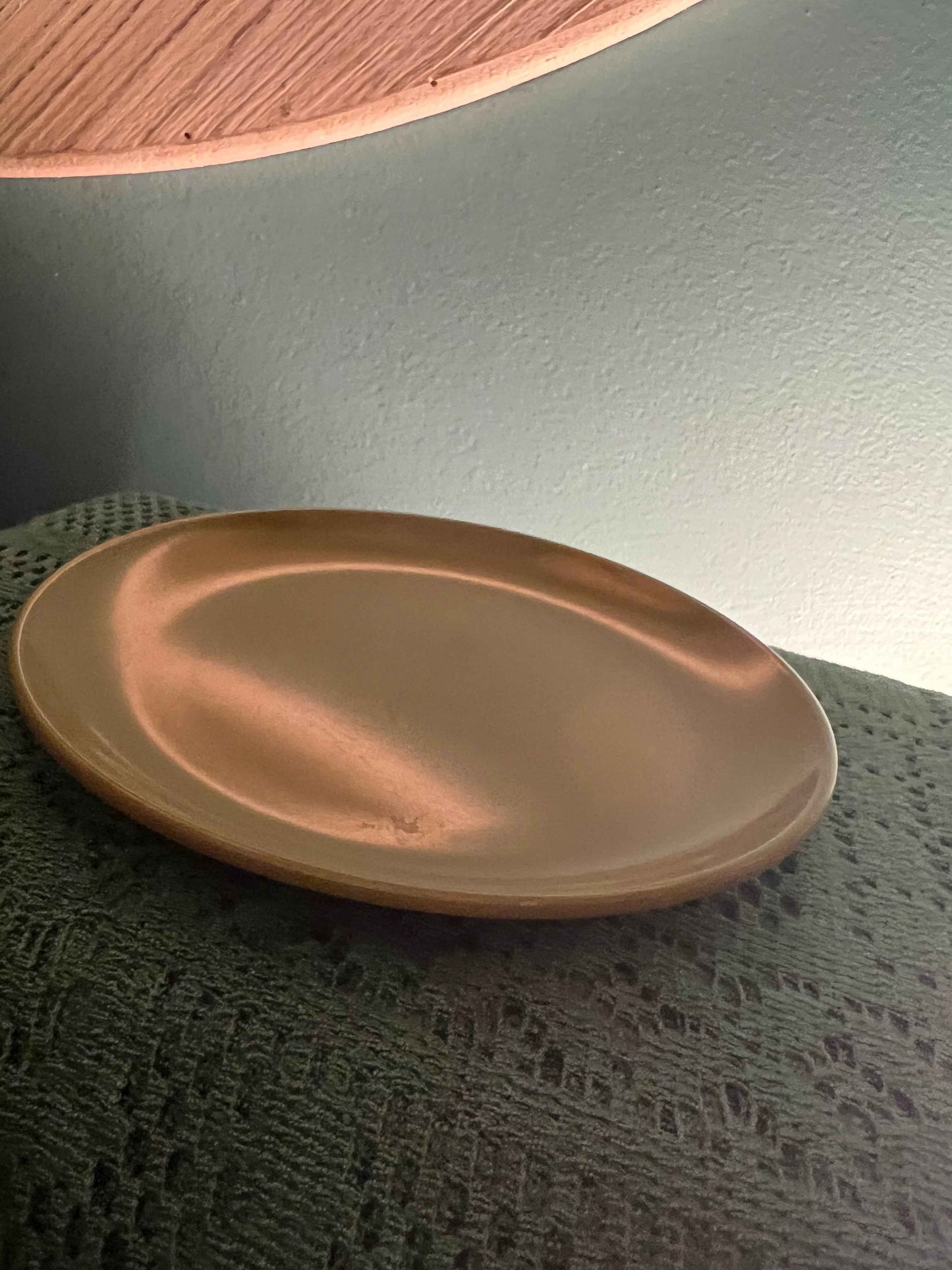 Vintage Avocado Green Melmac Tea Cup, Small Plate & Bowl – 1970s Mid-Century Modern