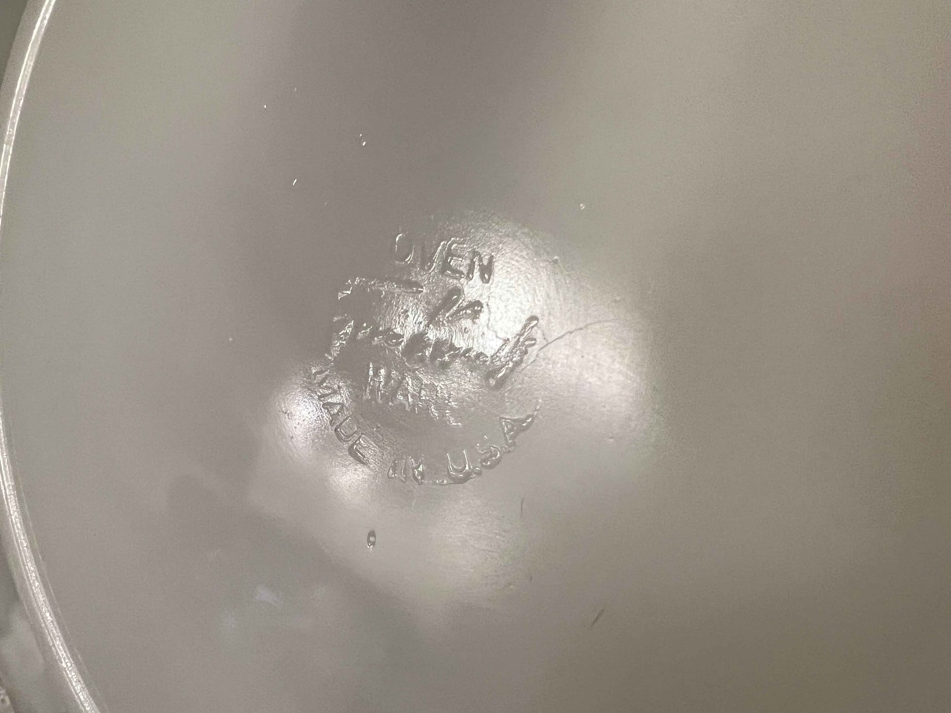 Anchor Hocking Milk Glass Gold Trim Anniversary Plate | Collectible Vintage Kitchenware