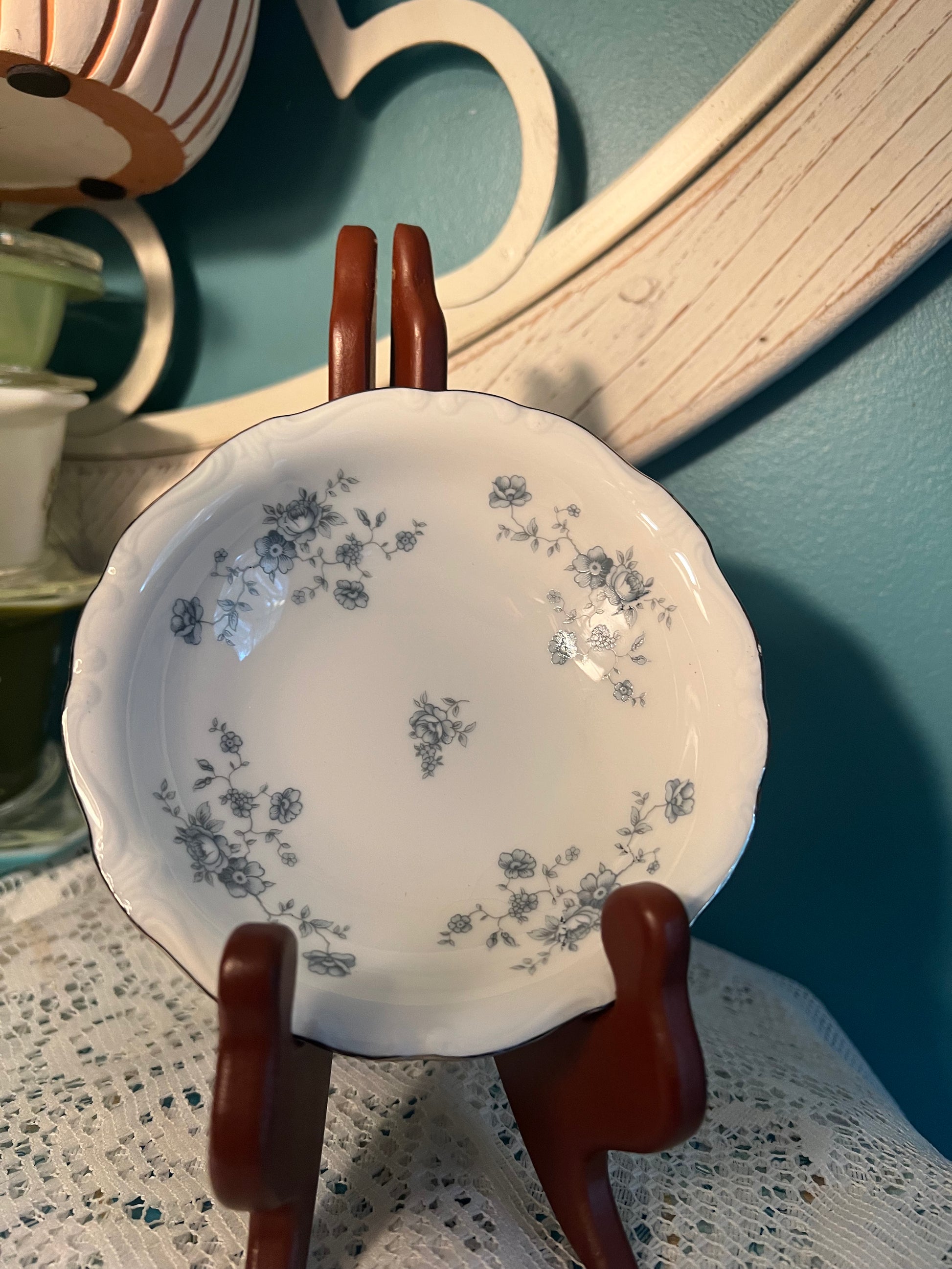 Elegant Blue Garland by Haviland porcelain for vintage dining table