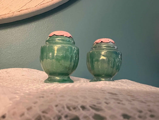 Vintage Lusterware Cherry Blossom Salt & Pepper Shakers | Made in Japan | Vintage Kitchenware